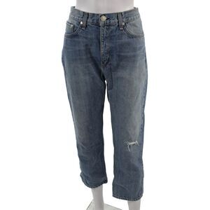 Rag & Bone Women Boyfriend Cropped Jeans Blue Mid Rise Size 28